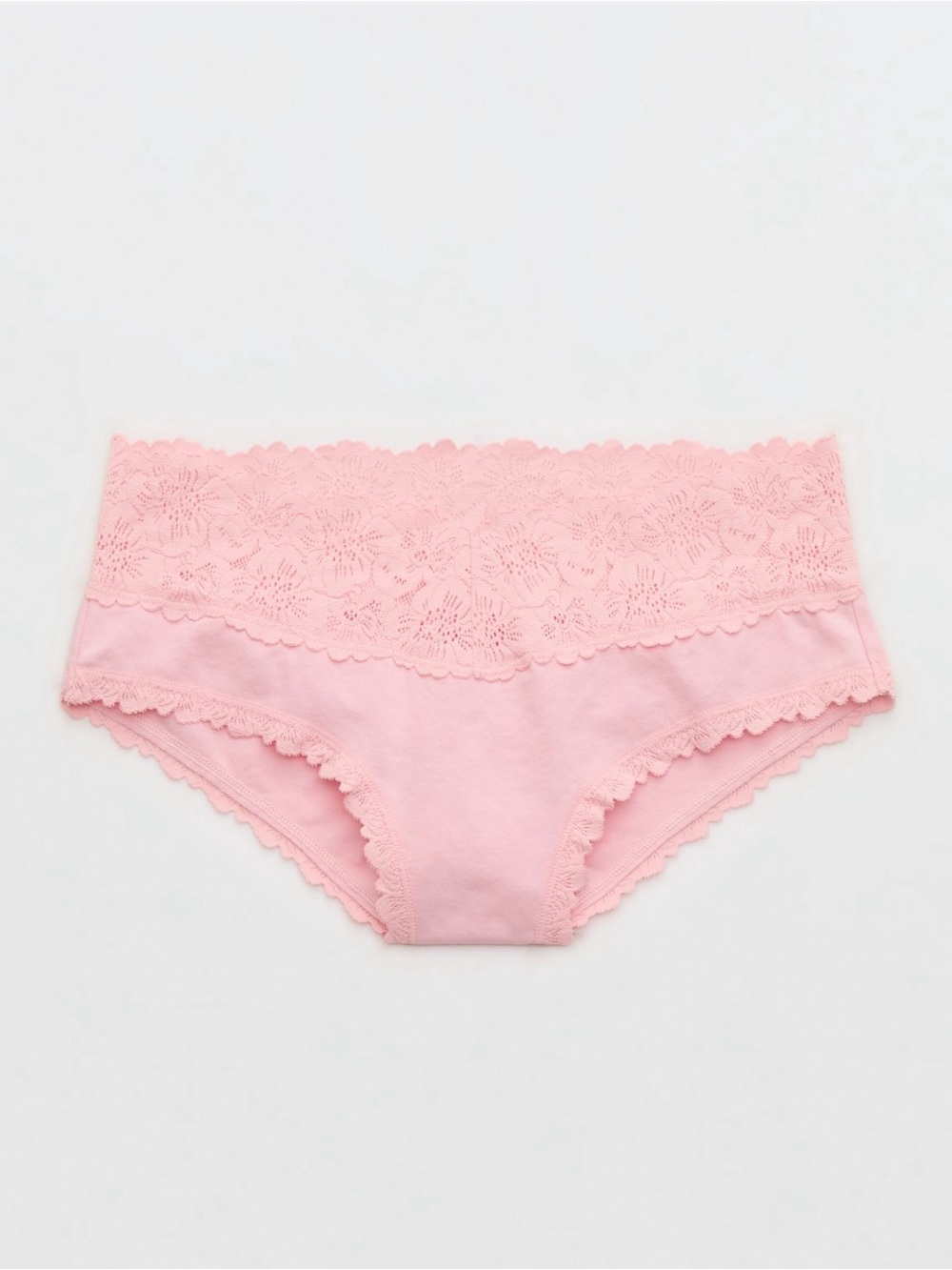 NWT Aerie Superchill Cotton Rosey Lace Cheeky Panty